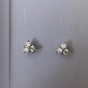 Moissanite Sterling Silver Stud Earrings
